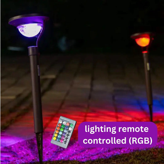 GSS Solar Pathway Lights Outdoor 300L LED, waterproof IP65, With Remote 2 (pack) TechnoVista