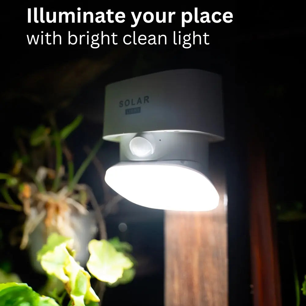 GSS Solar Outdoor Wall Light LED 2000LM- Modern Wall Lights, Dusk to Dawn Outdoor Lighting,  Waterproof & Motion Sensor, Adjustable 4-Head Direction. TechnoVista