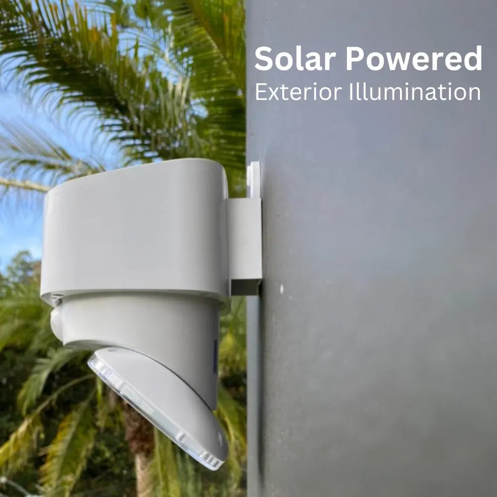 GSS Solar Outdoor Wall Light LED 2000LM- Modern Wall Lights, Dusk to Dawn Outdoor Lighting,  Waterproof & Motion Sensor, Adjustable 4-Head Direction. TechnoVista