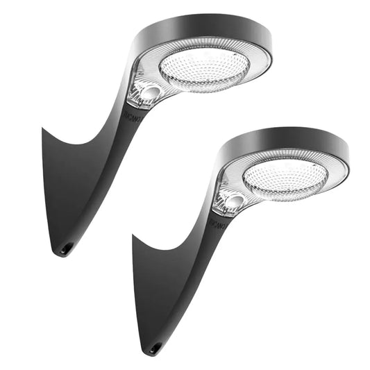 GSS Outdoor Solar Wall Lights LED 1000LM - Black Modern Motion Sensor, waterproof, dusk to dawn lights (2 Pack) TechnoVista